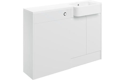 Venus 1242mm Basin & WC Unit Pack (RH) - White Gloss
