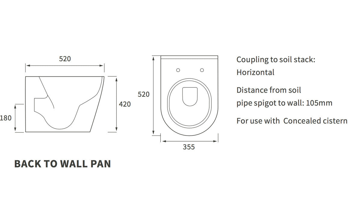 Cresida Back To Wall WC & Soft Close Seat
