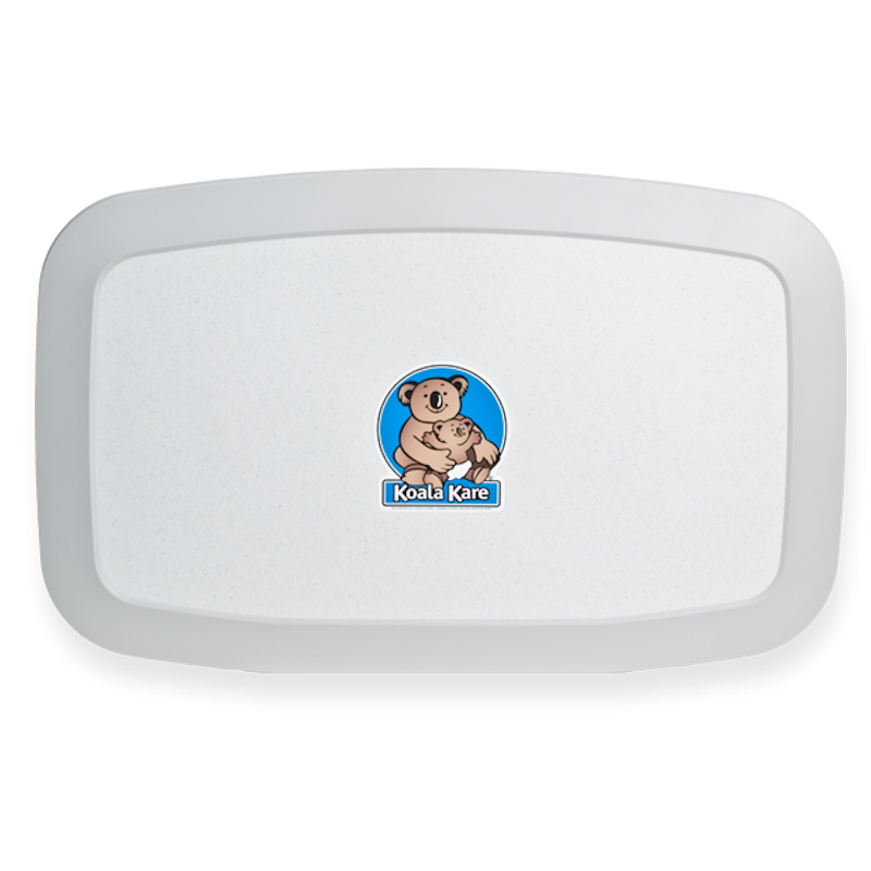 Horizontal Baby Change Station - White Granite closed