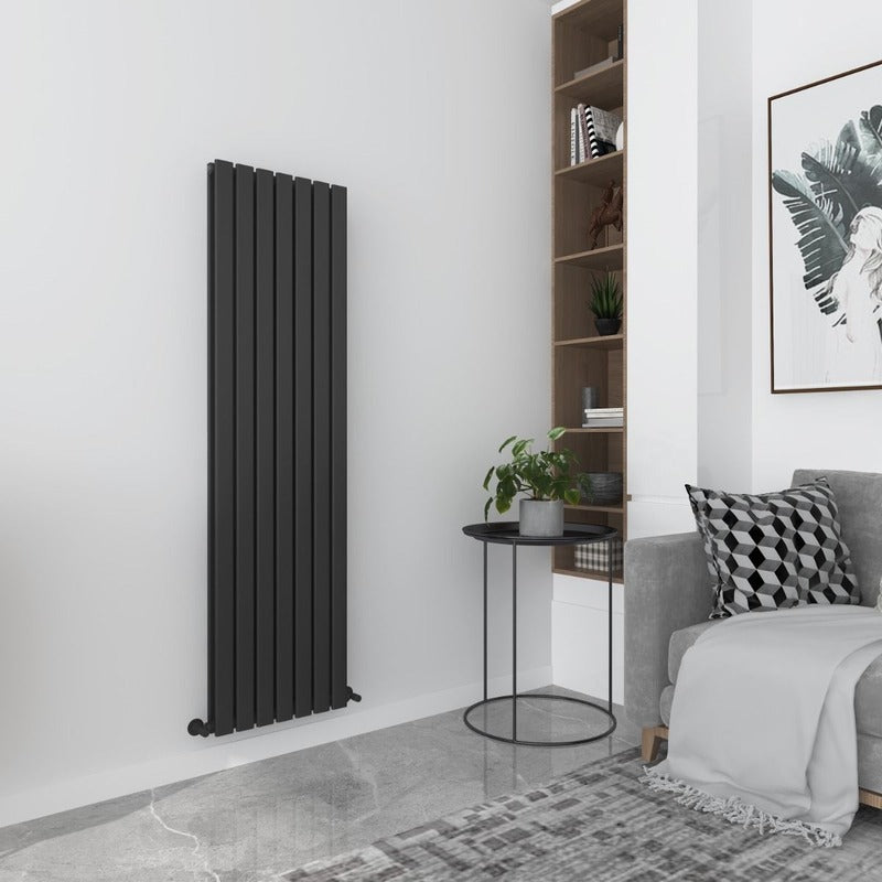 Milan Designer Vertical Radiator
Black
Angled