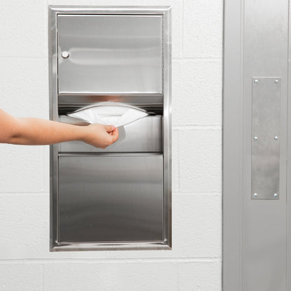 Bobrick Classic Paper Towel Dispenser & Waste Bin 7.6L Front View