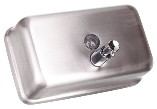Platinum Horizontal Soap Dispenser Brushed Satin