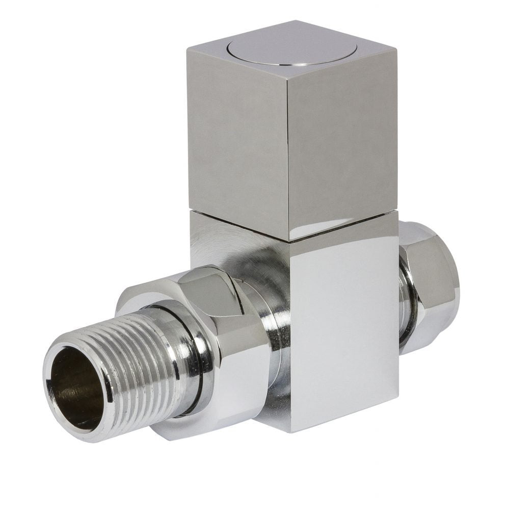 Platinum Square Straight Manual Radiator Valves