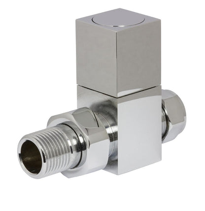 Platinum Square Straight Manual Radiator Valves