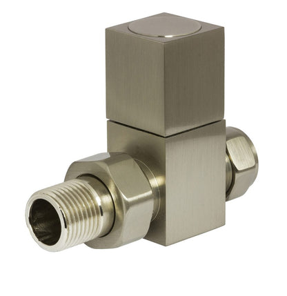 Platinum Square Straight Manual Radiator Valves