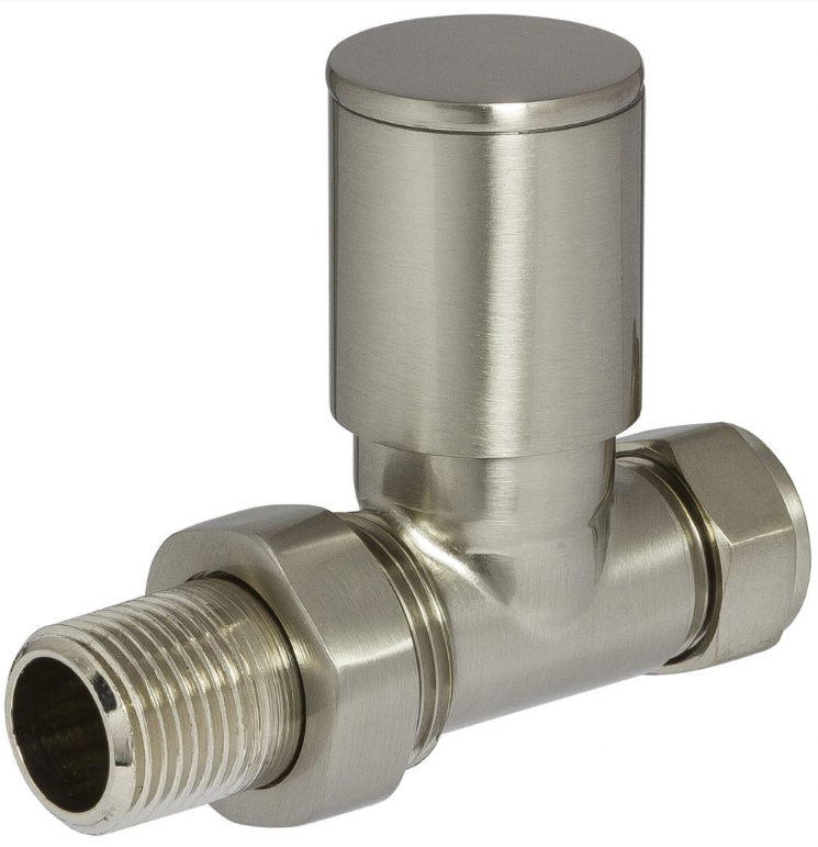 Platinum Round Straight Manual Radiator Valves