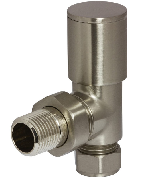 Platinum Round Angled Manual Radiator Valves