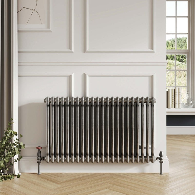 2 Column Horizontal Designer Radiator Raw Metal 
