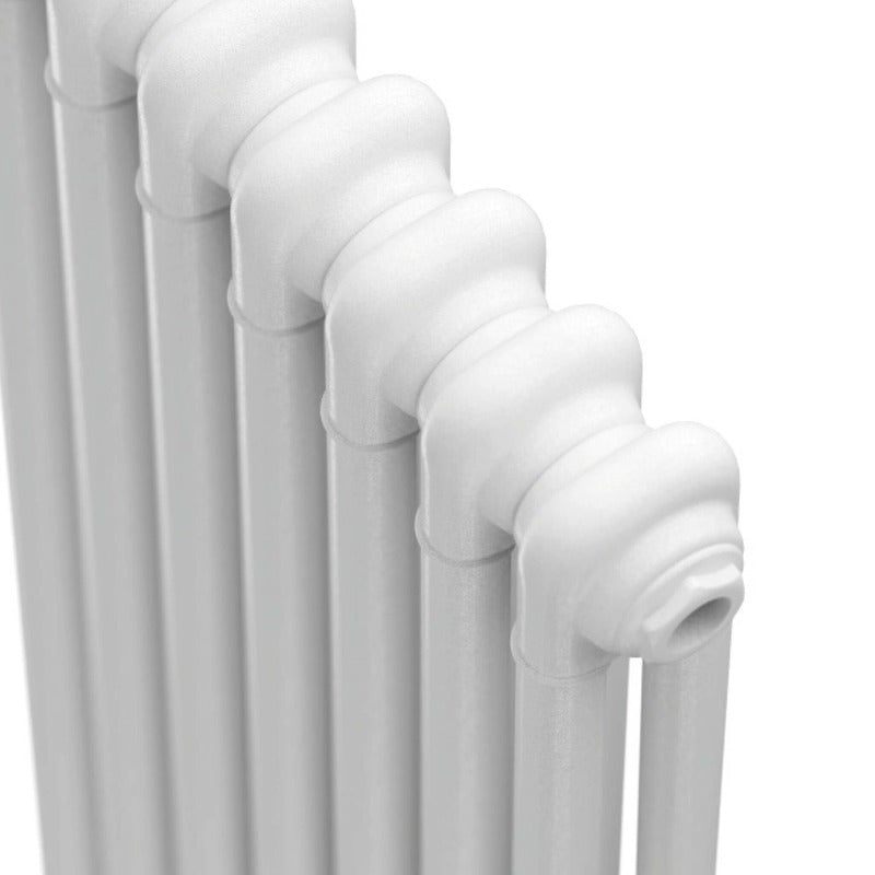 2 Column Vertical Designer Radiator 1800mm 
White Closeup 