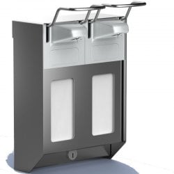 MediQo Duo Short Lever Soap Dispenser 2 x 500ml, 8310MQ