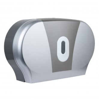 Eclipse Twin Mini Jumbo Dispenser Silver