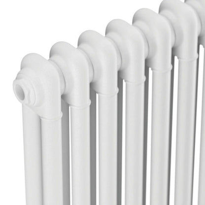 2 Column Horizontal Designer Radiator 
White Close up