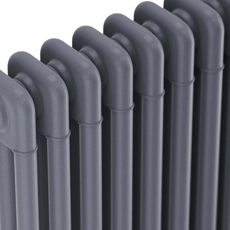 3 Column Horizontal Designer Radiator 
Anthracite Close up