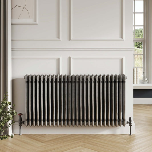 3 Column Horizontal Designer Radiator Raw Metal 
