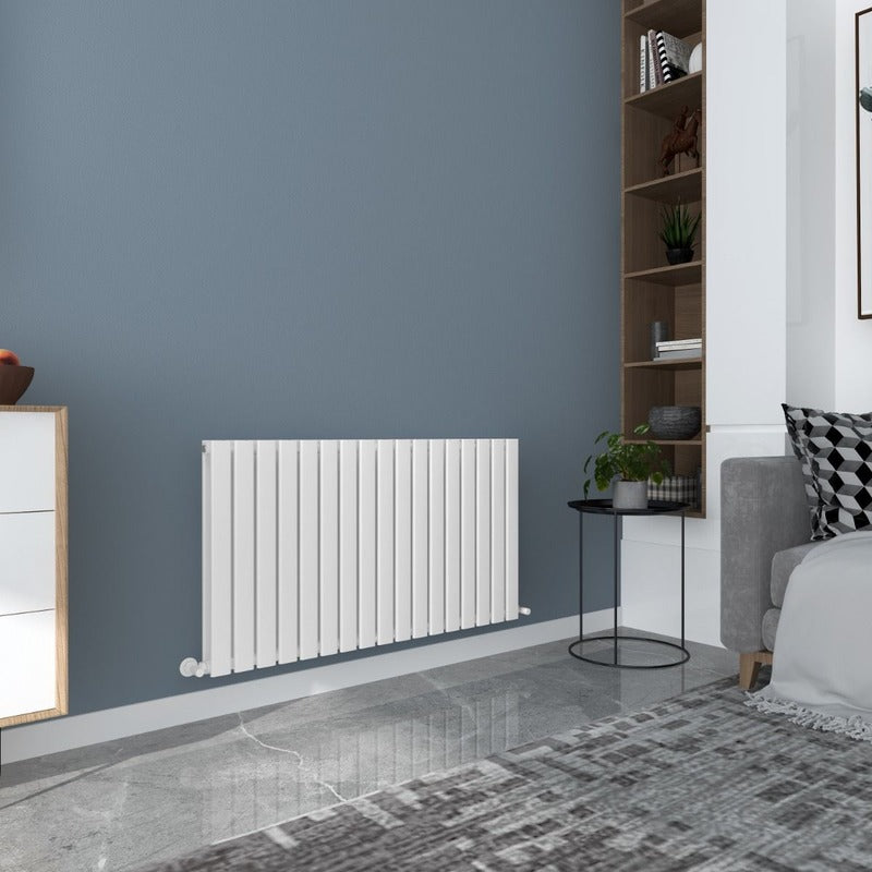 Milan Designer Horizontal Radiator
White
Angled