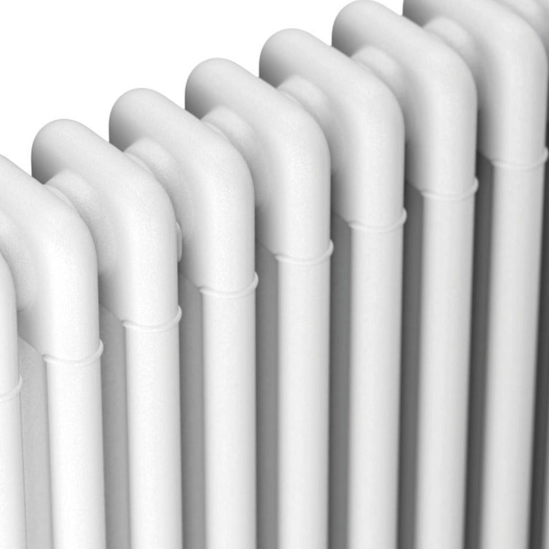 3 Column Horizontal Designer Radiator 
White Close up
