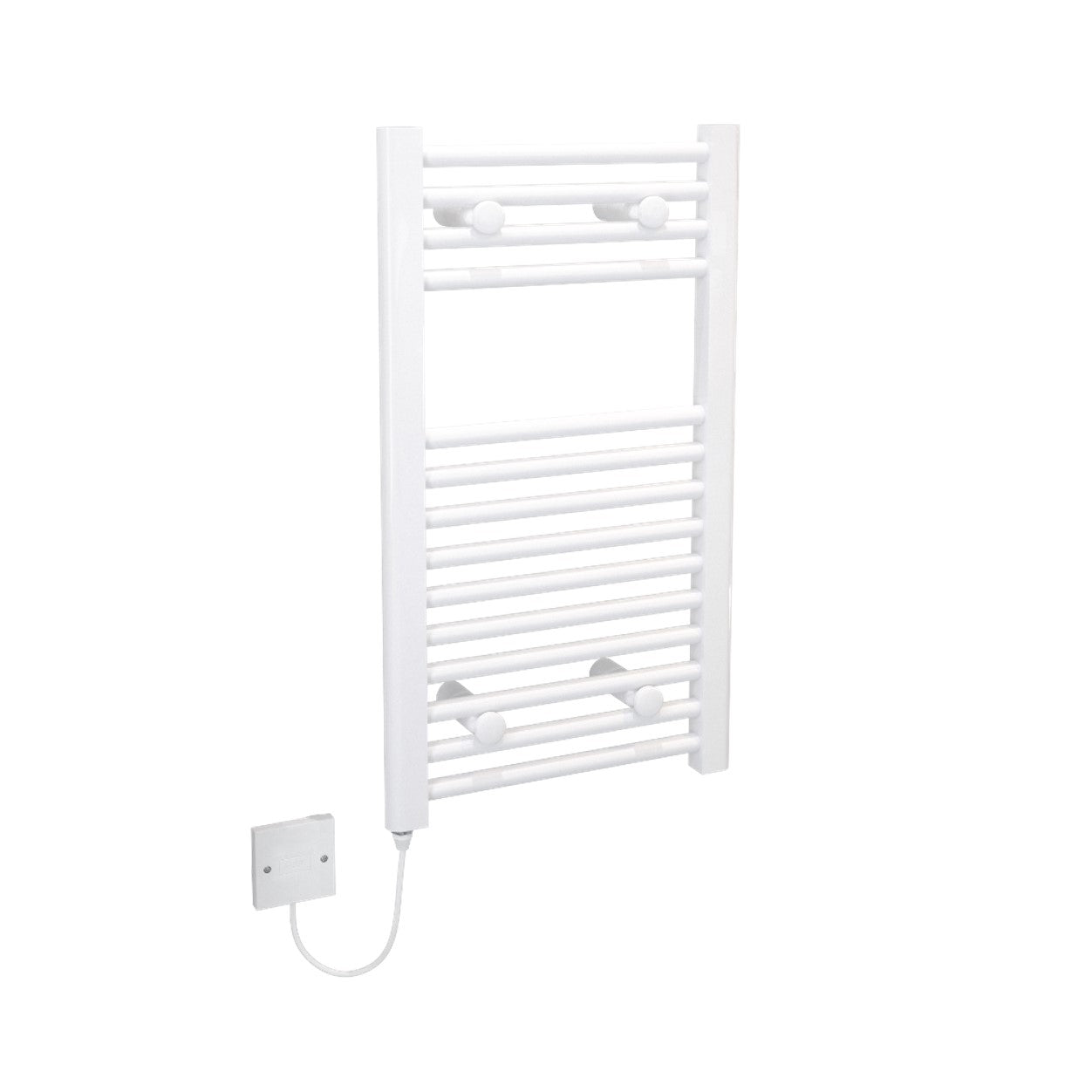 Kudox Straight Electric Towel Rail White