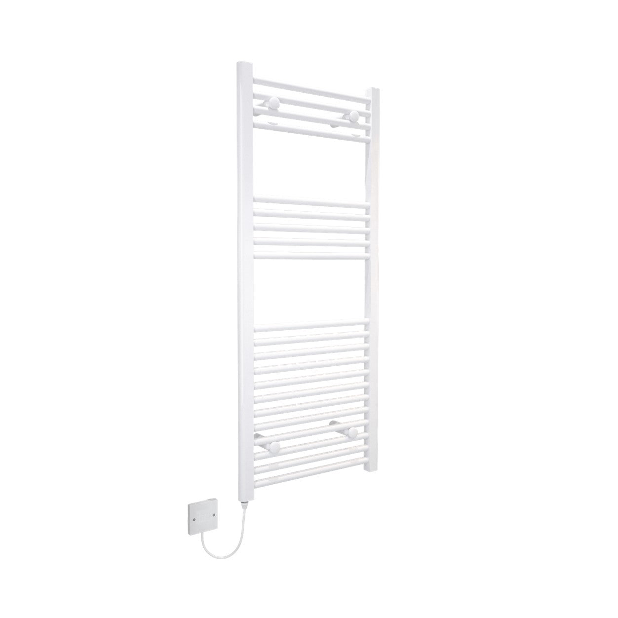 Kudox Straight Electric Towel Rail White