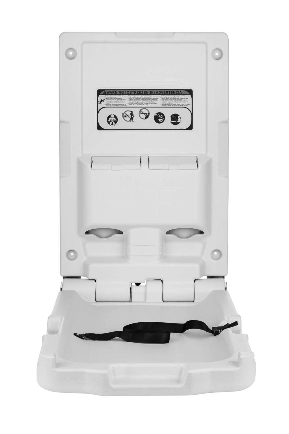 Safe Hands Vertical Baby Changing Table Front View