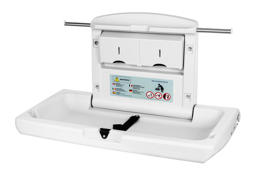SAFE HANDS HORIZONTAL BABY CHANGING STATION WALL MOUNTED