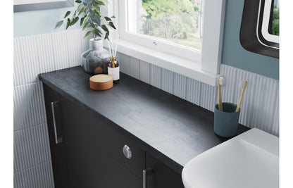 Atlas 1542mm Basin  WC & 1 Door Unit Pack (LH) - Matt Graphite Grey