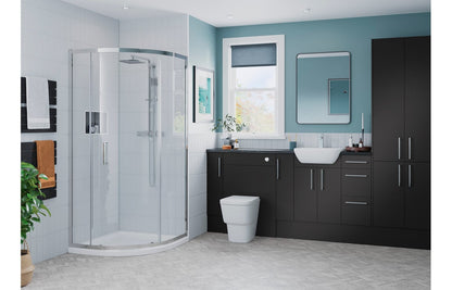 Atlas 1542mm Basin  WC & 1 Door Unit Pack (RH) - Matt Graphite Grey