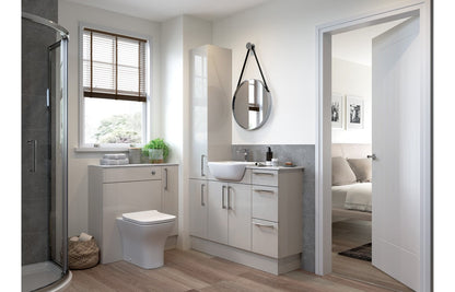 Atlas 1242mm Basin & WC Unit Pack (RH) - Light Grey Gloss