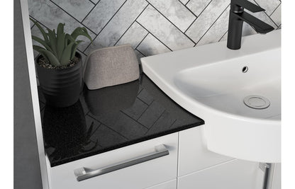 Atlas 600mm Slim WC Unit - Light Grey Gloss