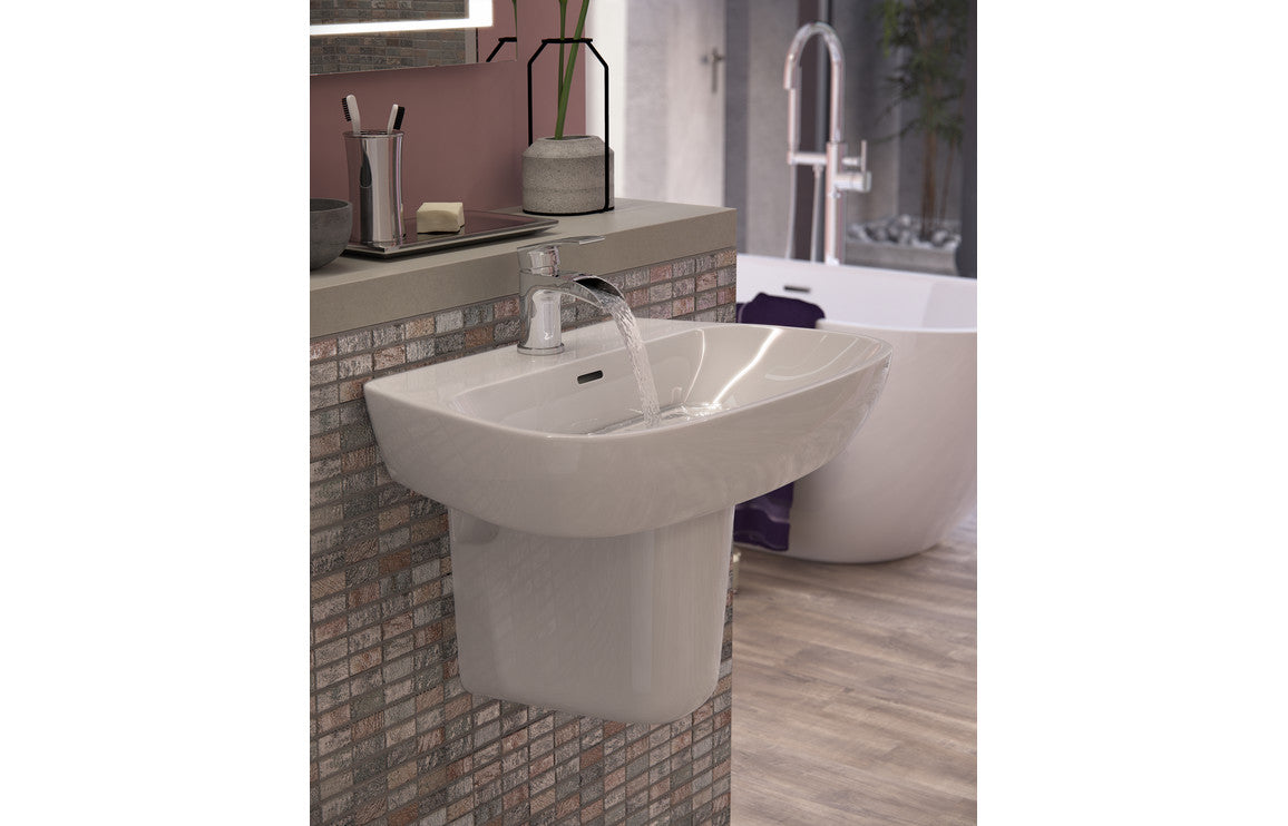 Altair 600x400mm 1TH Basin & Full Pedestal