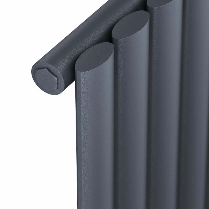 Apex Vertical Single Radiator 
Anthracite Close-up