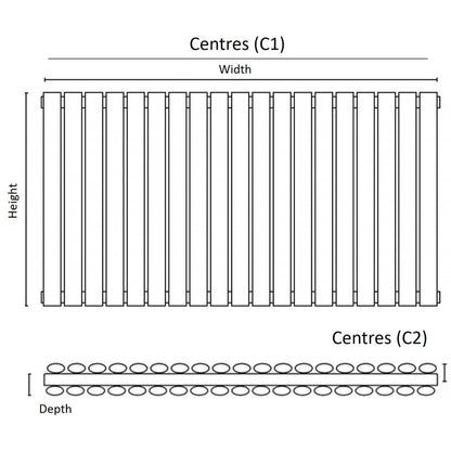 Apex Horizontal Double Radiator 
Tapping Centres
Drawing 