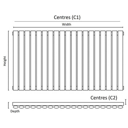 Apex Horizontal Single Radiator 
Tapping Centres
Drawing