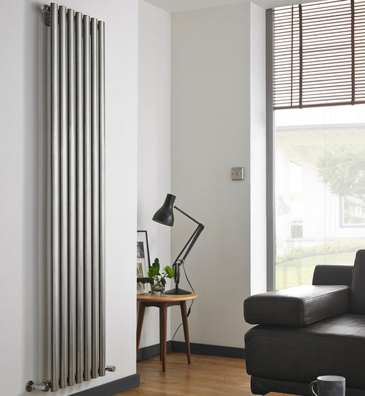 Kartell Aspen Vertical Double Panel Radiator Stainless Steel
