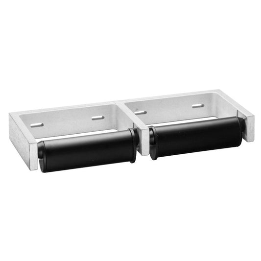 Bobrick Aluminium Double Toilet Roll Holder Controlled, B-274