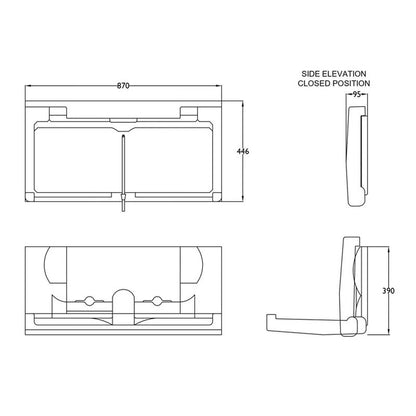 Dolphin Wall Mounted Changing Table
technical