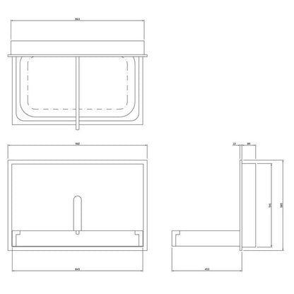 Dolphin Recessed Stainless Steel Changing Table
technical