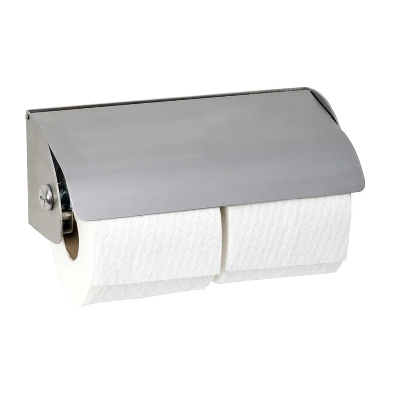 Dolphin Double Stainless Steel Lockable Toilet Paper Dispenser
