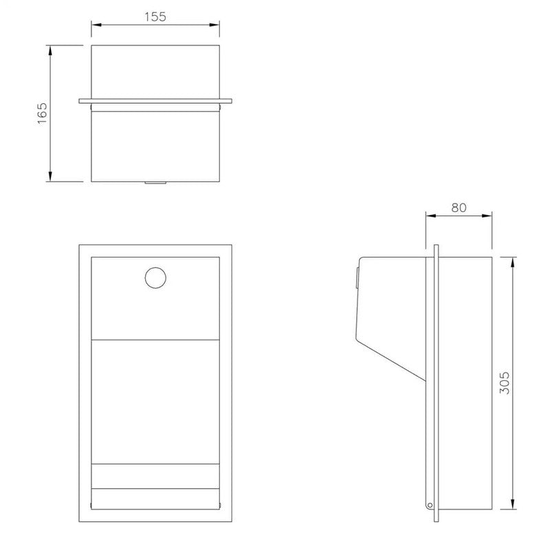 Dolphin Recessed Stainless Steel Toilet Roll Holder
technical