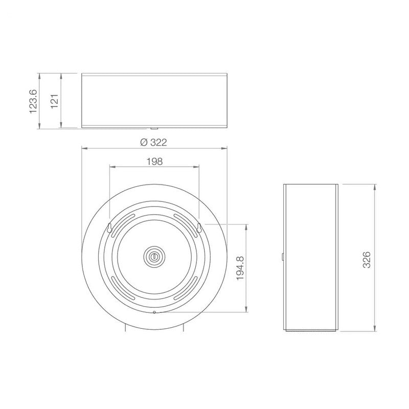 Dolphin Stainless Steel Four Roll Toilet Roll Dispenser technical