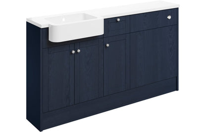 Badar 1542mm Basin  WC & 1 Drawer  1 Door Unit Pack (RH) - Indigo Ash
