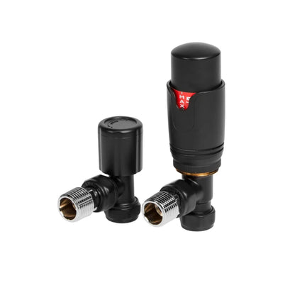 Angled TRV and Lockshield Black
