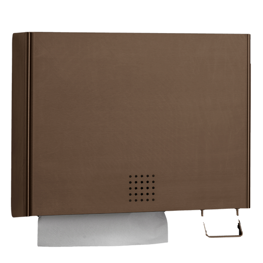 One Bronze Combination Towel And Liquid Soap Dispenser, BR-120-LO