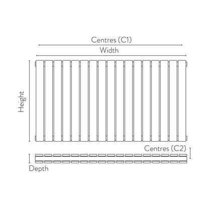 Bravo Horizontal Double Radiator
Tapping Centres
Drawing