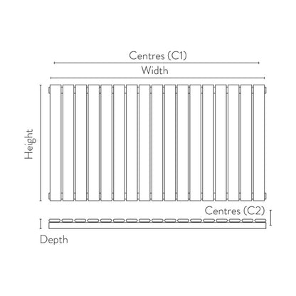 Bravo Horizontal Single Radiator
Tapping Centres
Drawing