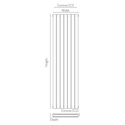 Bravo Vertical Double Radiator
Tapping Centres
Drawing