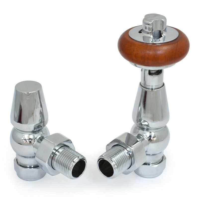 Enzo Angled Manual Radiator Valve Chrome