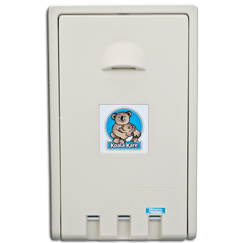 Vertical Baby Changing Table, Cream closed