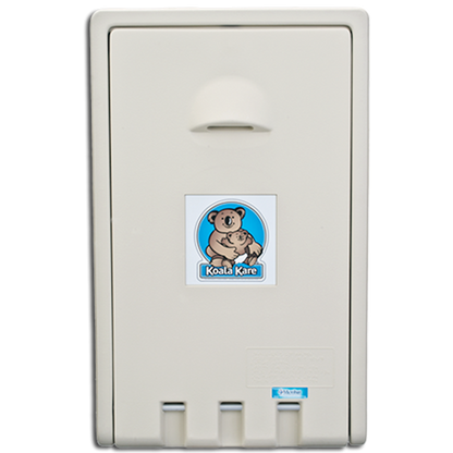 Vertical Baby Changing Table, Cream closed