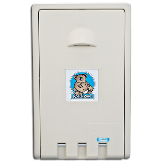 Vertical Baby Changing Table, Cream closed