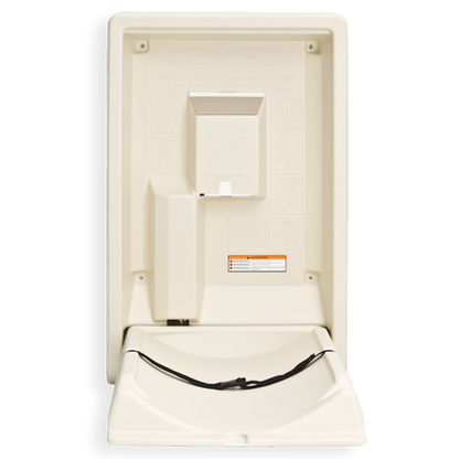 Vertical Baby Changing Table, Cream open
